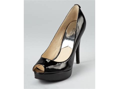 michael kors york peep toe pump|michael kors high heel booties.